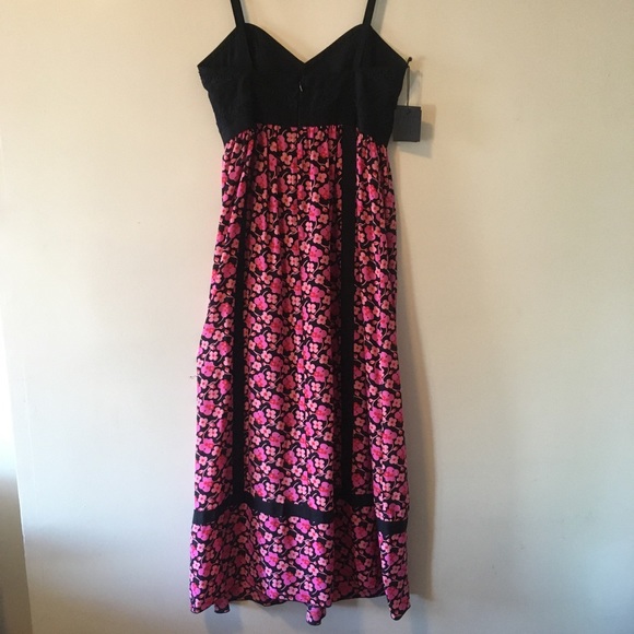 NWT ANNA SUI SILK MAXI DRESS WILDFLOWERS IN THE WIND - Picture 4 of 15